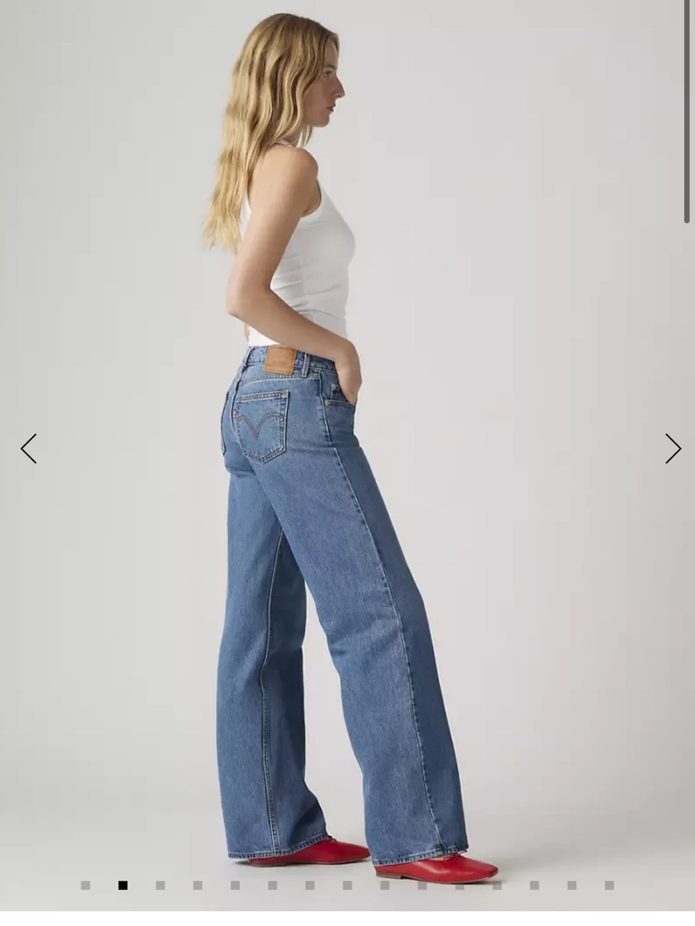Levi’s Low Loose Jeans Women’s 28x32 Medium Wash Low Rise Baggy Wide Leg - Picture 2 of 11